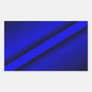 Sticker Rectangulaire Ligne bleue mince