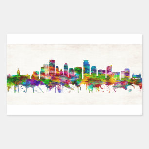 Sticker Rectangulaire Ligne du Minneapolis