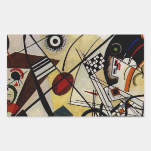 Sticker Rectangulaire Ligne ininterrompue Kandinsky Transverse