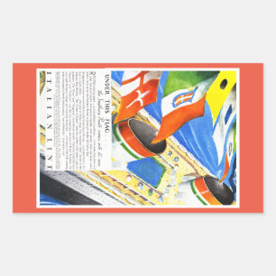 Sticker Rectangulaire Ligne italienne ~ Sous ce drapeau