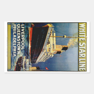 Sticker Rectangulaire Ligne White Star