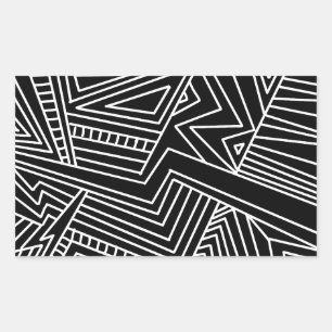 Sticker Rectangulaire lignes abstraites