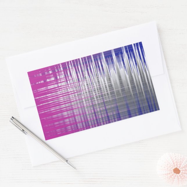 Sticker Rectangulaire lignes croisées (Enveloppe)
