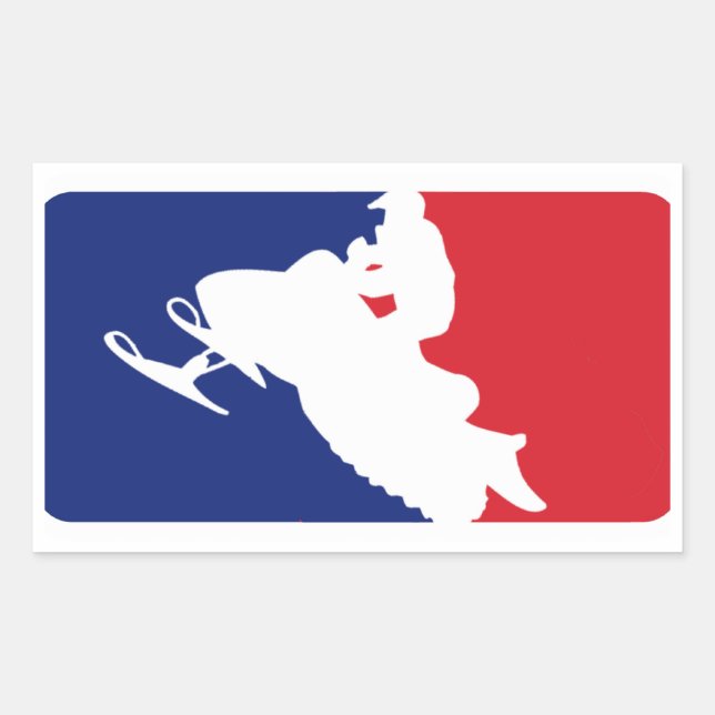 Sticker Rectangulaire Ligue majeure de motoneige (Devant)