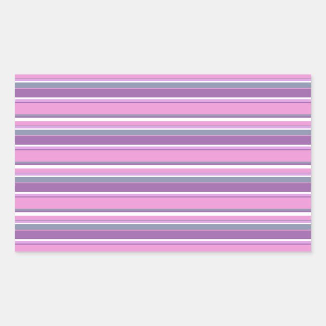 Sticker Rectangulaire Lilac rayures (Devant)