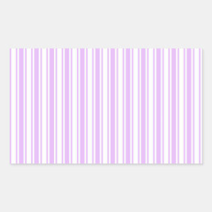 Sticker Rectangulaire Lilac violet et blanc bonbons rayures
