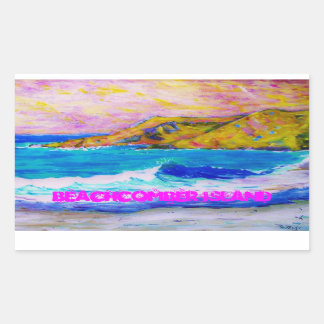 Sticker Rectangulaire L'île Beachcomber