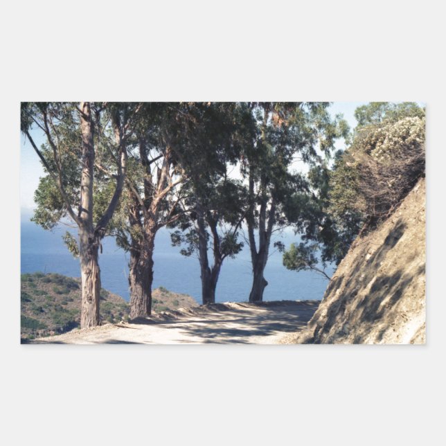 Sticker Rectangulaire L'île de Catalina (Devant)