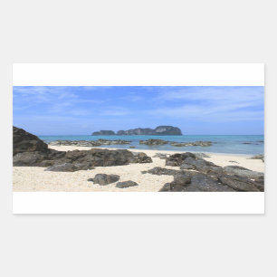 Sticker Rectangulaire L'île tropicale