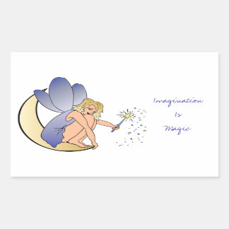 Sticker Rectangulaire L'imagination est la fée magique