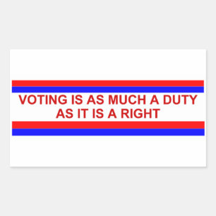 Sticker Rectangulaire l'importance du vote