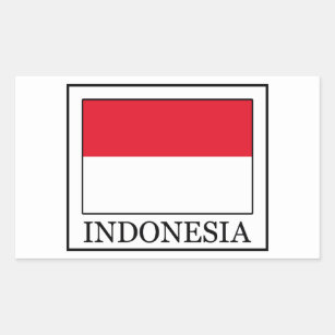 Sticker Rectangulaire L'Indonésie