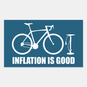 Sticker Rectangulaire L'inflation est un bon vélo