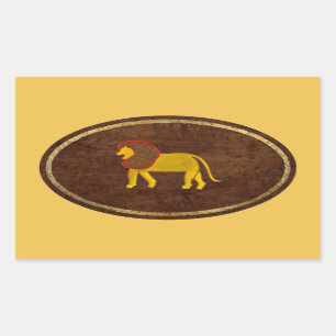 Sticker Rectangulaire Lion 2008