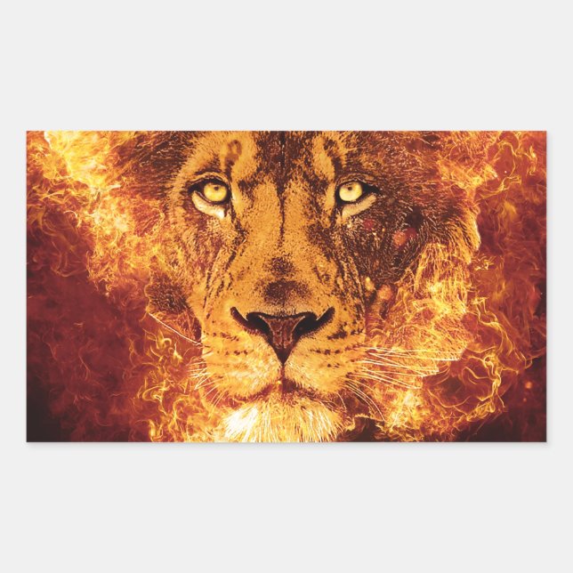 Sticker Rectangulaire Lion flamand de Juda (Devant)