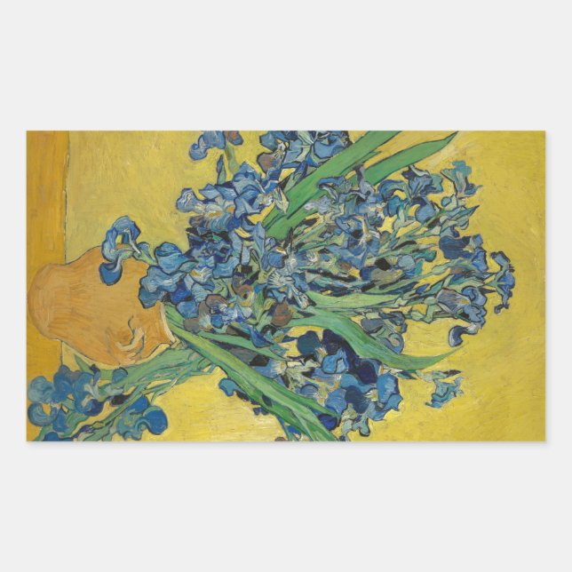 Sticker Rectangulaire L'iris de Van Gogh (Devant)