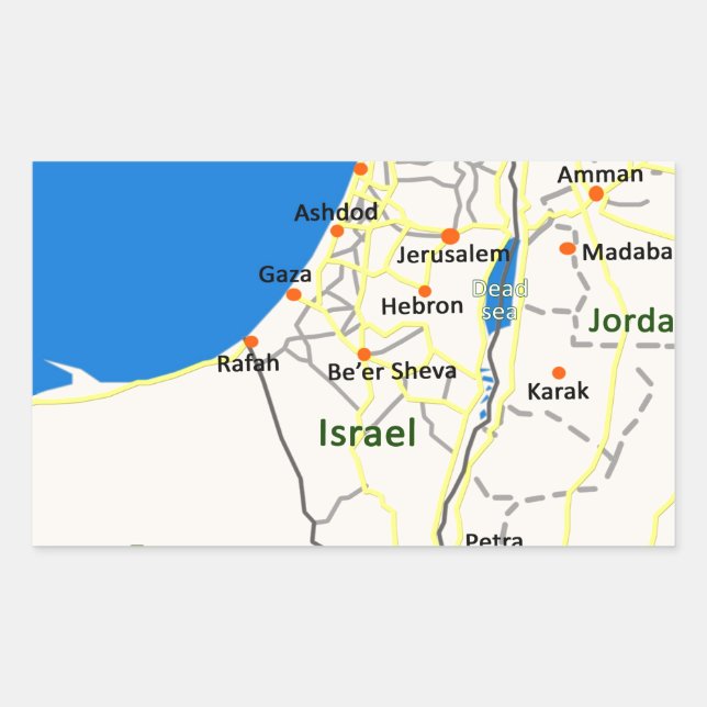 Sticker Rectangulaire L'Israël map.JPG (Devant)