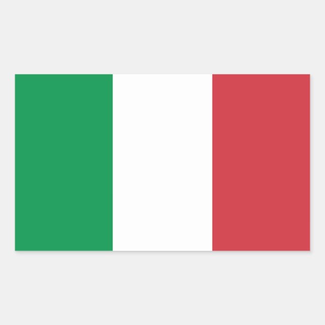 Sticker Rectangulaire L'Italie - drapeau national italien (Devant)