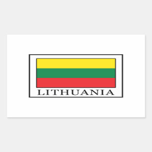 Sticker Rectangulaire Lituanie