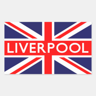 Sticker Rectangulaire Liverpool : Drapeau britannique