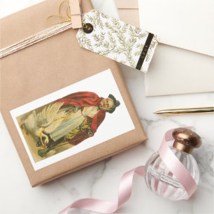 Sticker Rectangulaire Livre d'histoires victorien vintage de Mère l'Oie