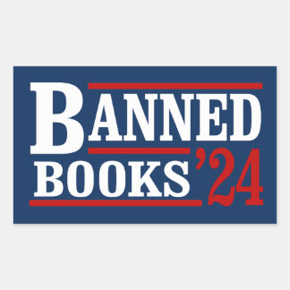Sticker Rectangulaire Livres interdits 2024