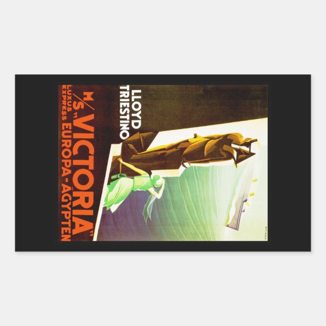 Sticker Rectangulaire Lloyd Triestino ms Victoria (Devant)