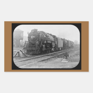Sticker Rectangulaire Locomotive terminale de chemin de fer de Detroit
