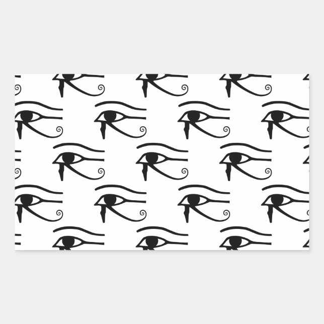 Sticker Rectangulaire L'Oeil Du Motif Horus (Devant)