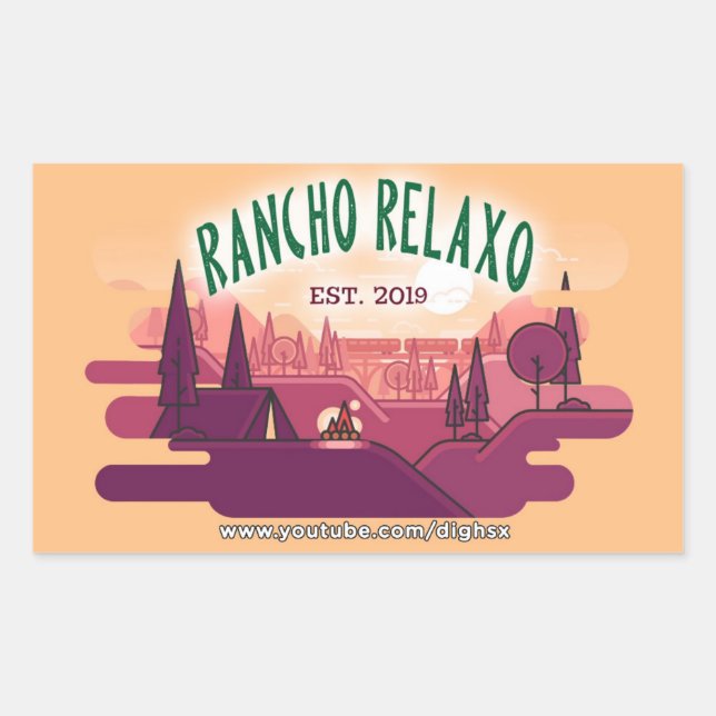 Sticker Rectangulaire Logo d'automne Rancho Relaxo (Devant)