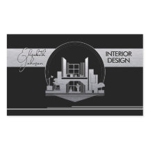 Logo de conception intérieure ou d'architecte noir