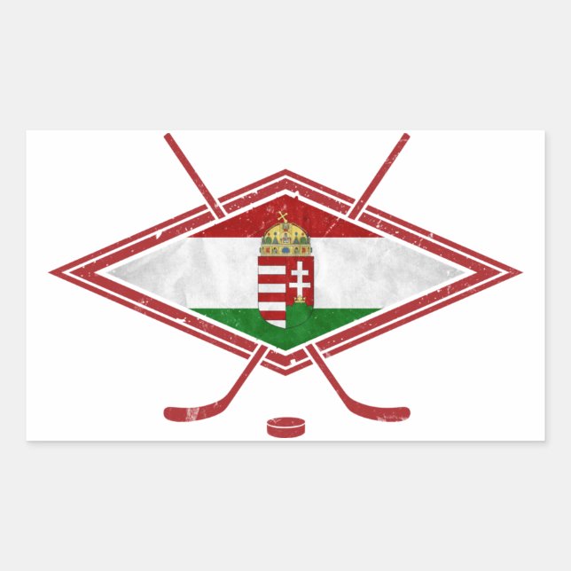 Sticker Rectangulaire Logo de hockey magyar hongrois (Devant)