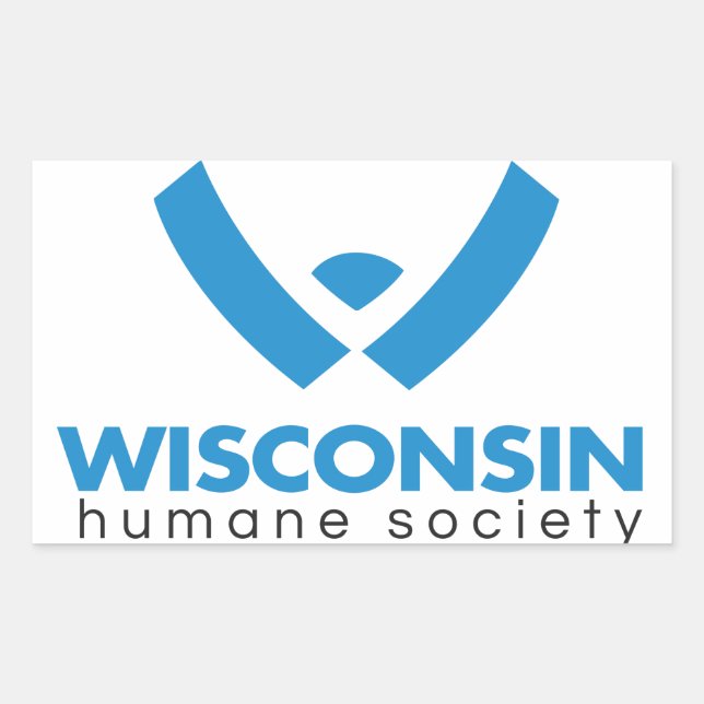 Sticker Rectangulaire Logo de la Wisconsin Humane Society 2015 (Devant)