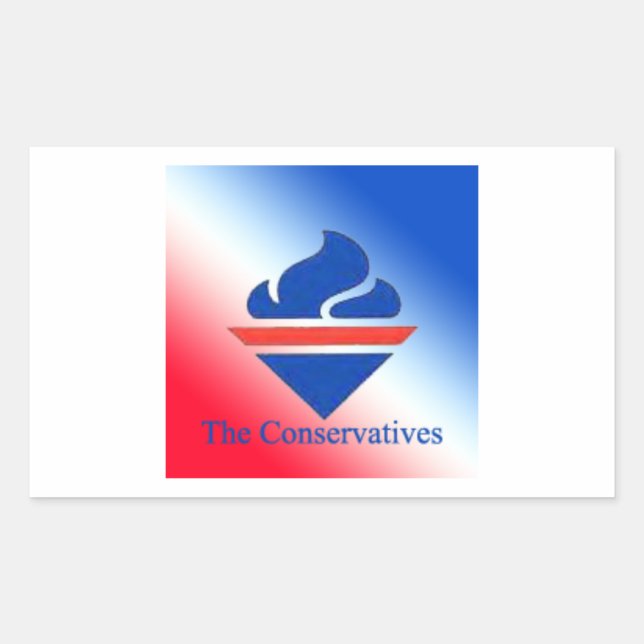 Sticker Rectangulaire Logo de l'ancienne flamme des conservateurs (Devant)