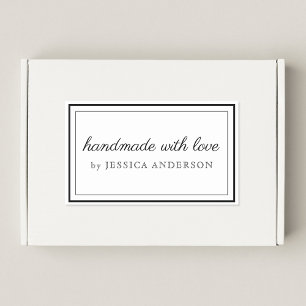 Sticker Rectangulaire Logo de produit élégant et moderne fait main avec 