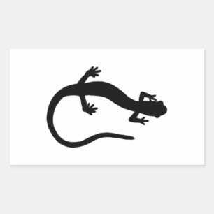 Sticker Rectangulaire Logo de salamandre (noir et blanc de base)