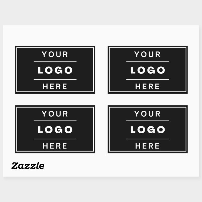 Sticker Rectangulaire Logo d'entreprise moderne sur mesure (Feuille)