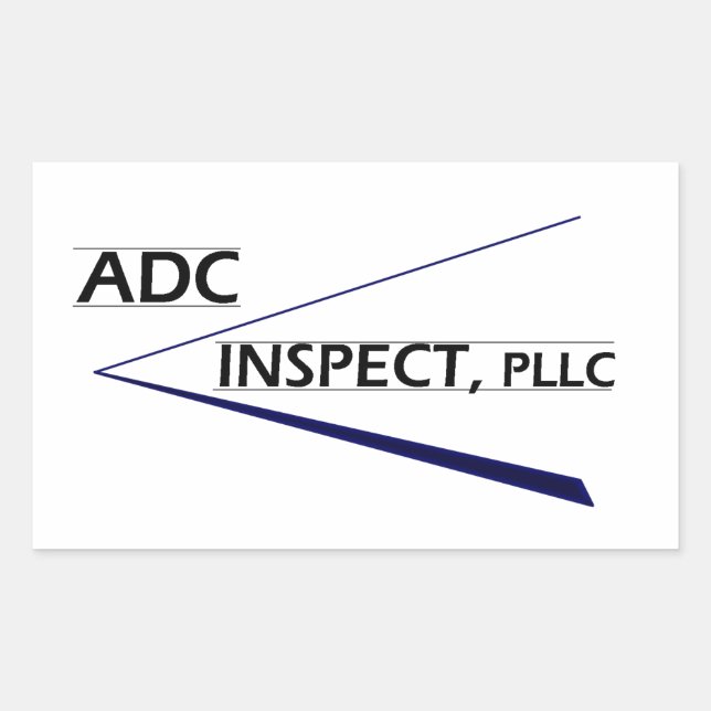 Sticker Rectangulaire Logo d'inspection ADC (Devant)