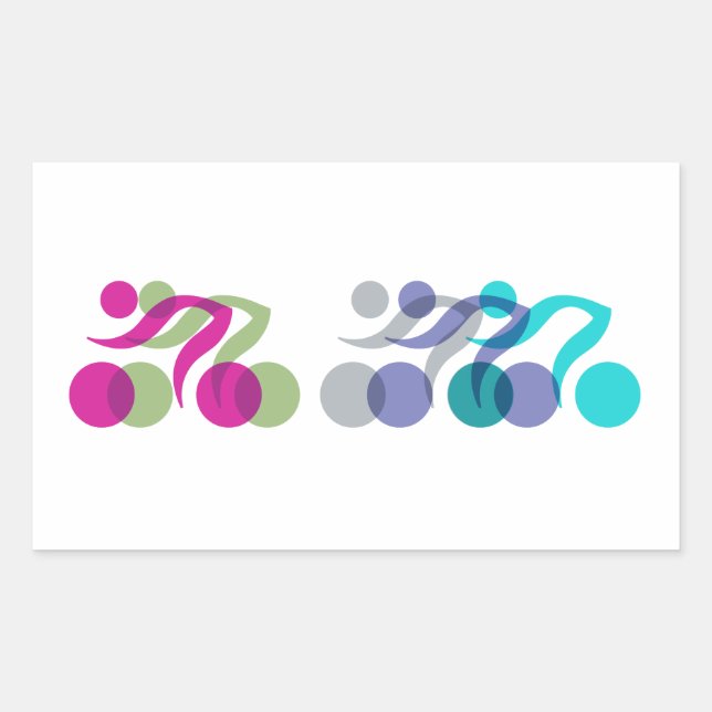 Sticker Rectangulaire Logo du cool Bikers (Devant)