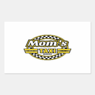 Sticker Rectangulaire Logo du service de taxi de maman