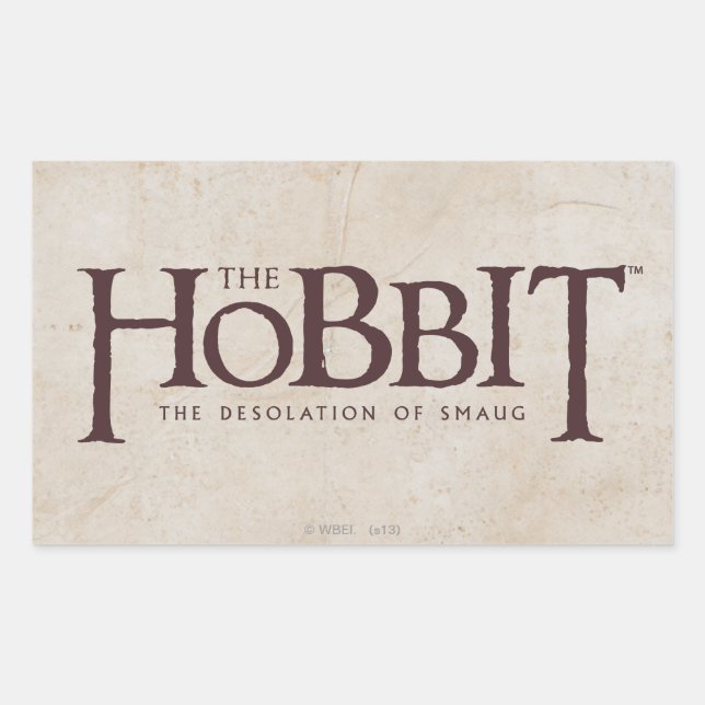 Sticker Rectangulaire Logo Hobbit - foncé (Devant)