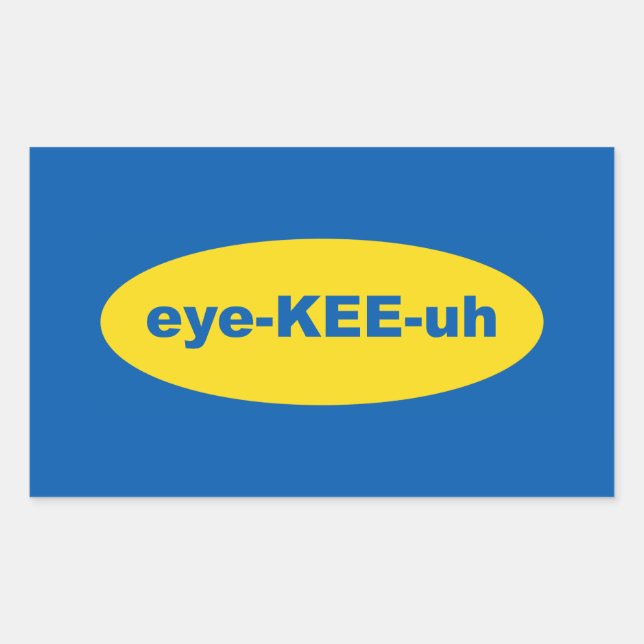 Sticker Rectangulaire Logo IKEA Art (Devant)