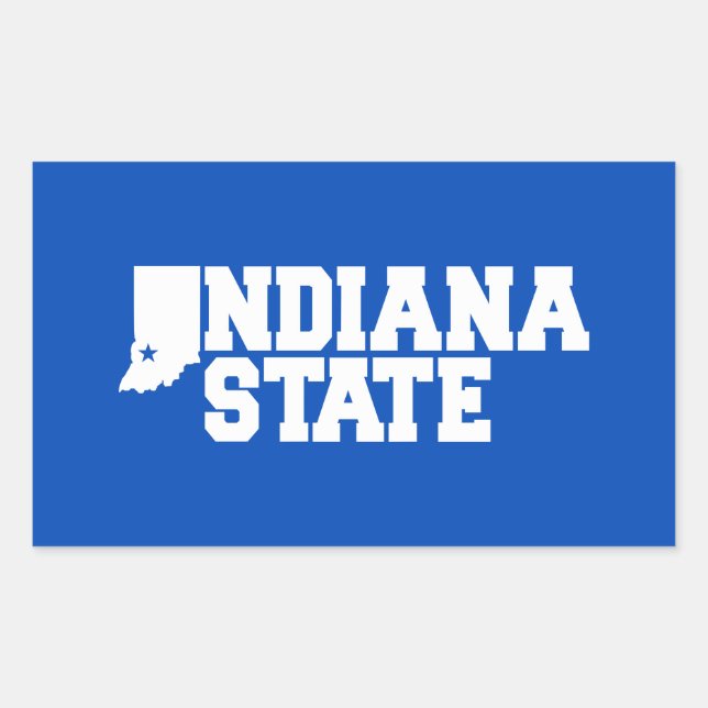 Sticker Rectangulaire Logo Indiana State (Devant)