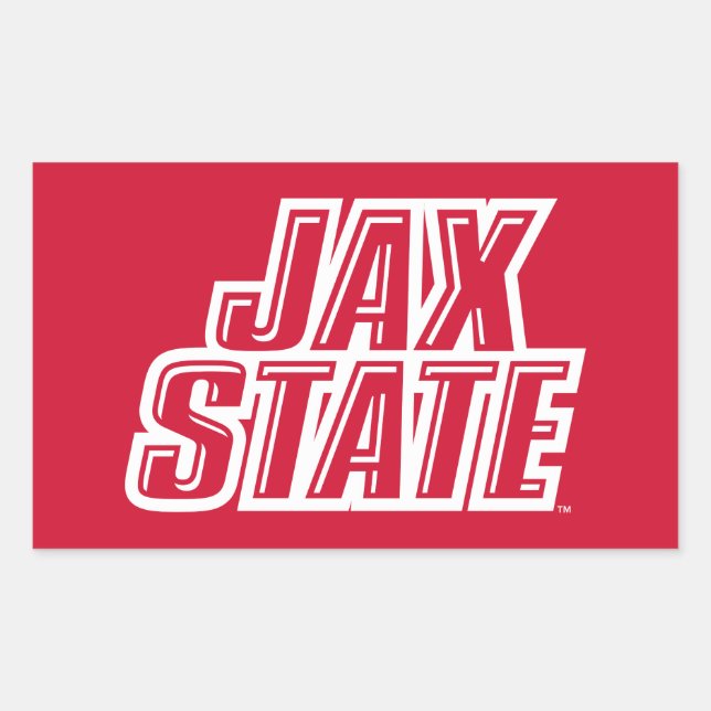 Sticker Rectangulaire Logo JAX STATE de Jacksonville State University (Devant)