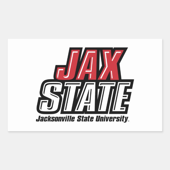 Sticker Rectangulaire Logo JAX STATE de Jacksonville State University (Devant)