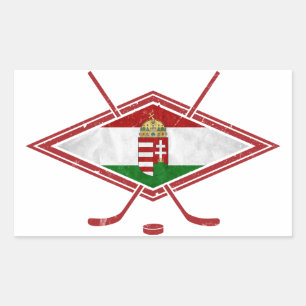 Sticker Rectangulaire Logo magyar d'hockey de Hongrois