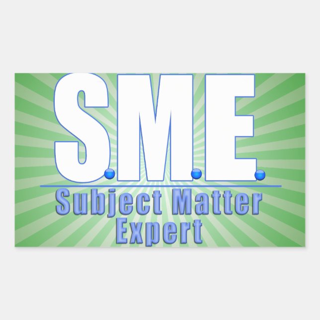 STICKER RECTANGULAIRE LOGO PME OBJET EXPERT BLANC/BLEU (Devant)