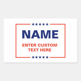 Sticker Rectangulaire Logo politique personnalisé (Trump Design)