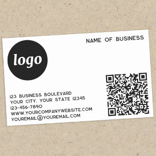 Sticker Rectangulaire Logo simple et code QR