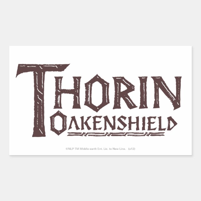 Sticker Rectangulaire Logo THORIN OAKENSHIELD™ Brown (Devant)